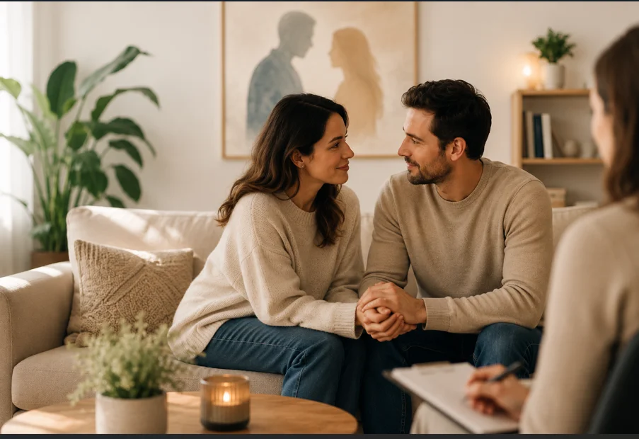 personas durante su primer paso en la terapia de pareja con enfoque IMAGO